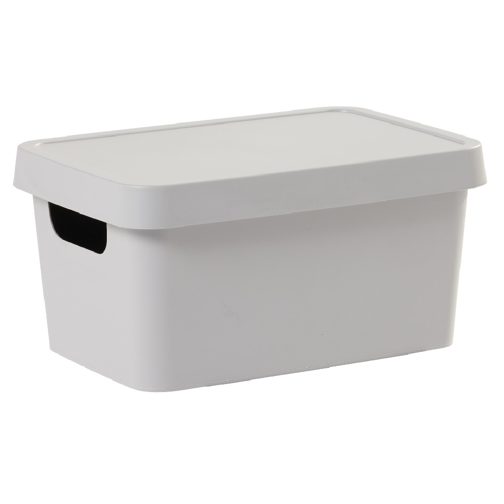 3.6L Grey Storage Box with Lid