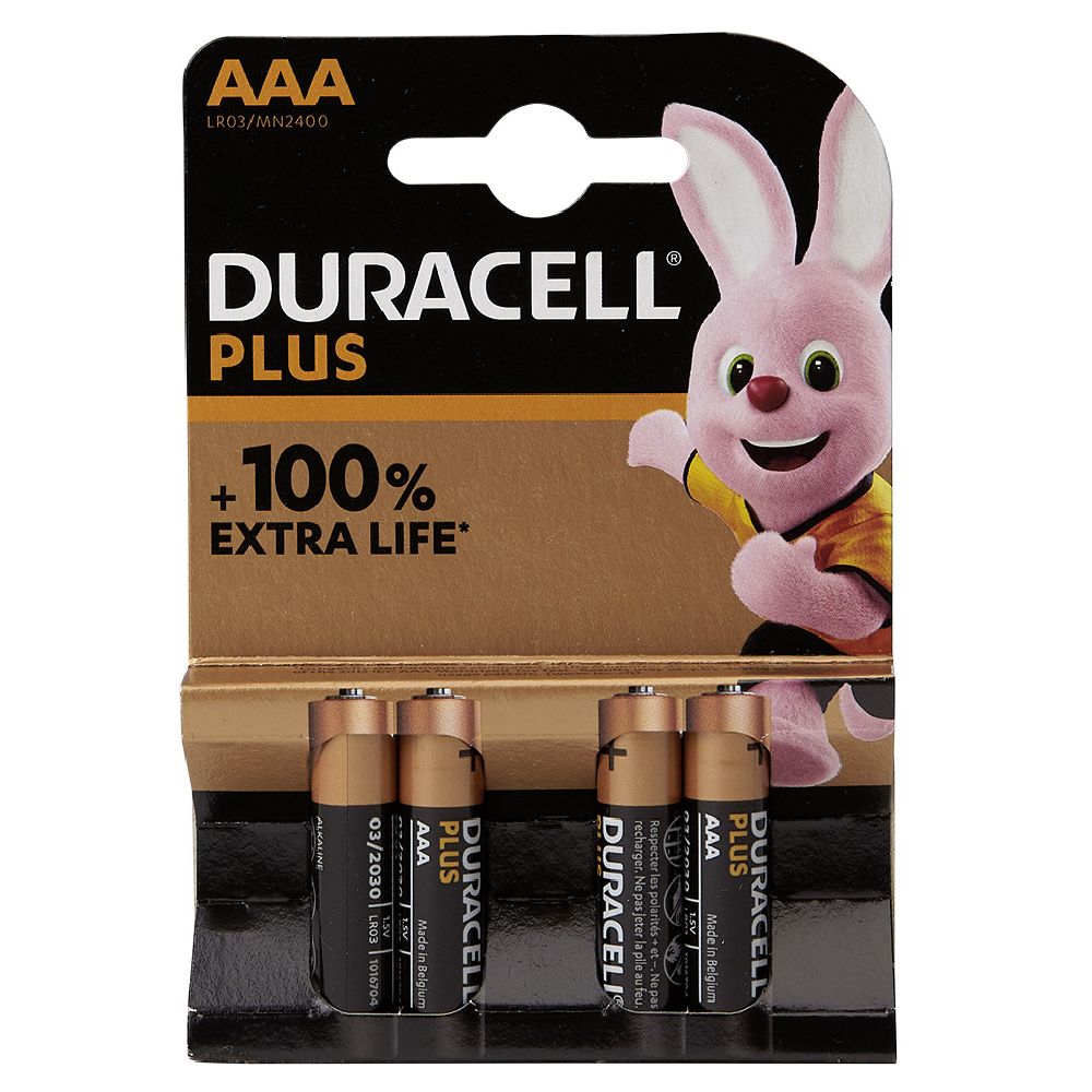 Duracell Plus AAA LR03 battery x4