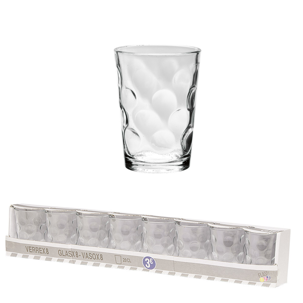 GOTA QELQI ME MODEL TË STAMPUAR TRANSPARENT 20 CL X8