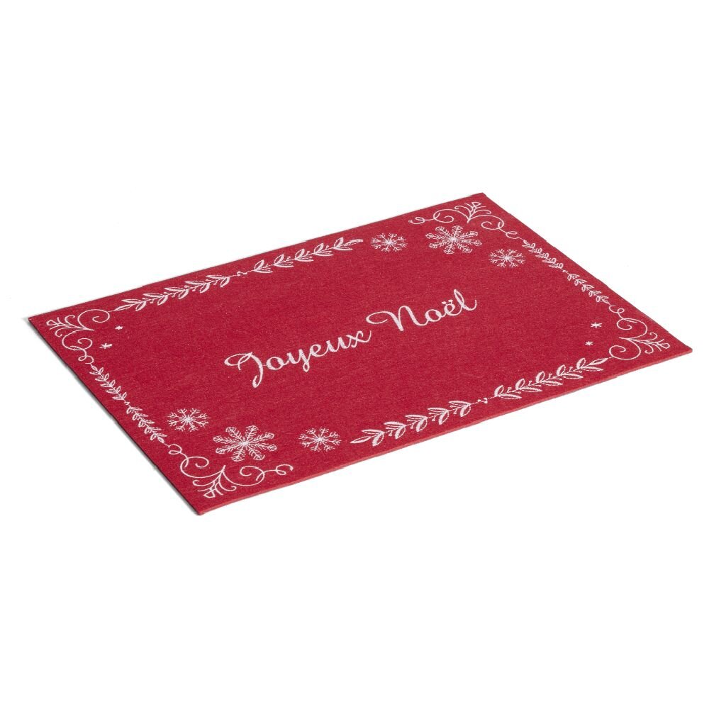 Merry Christmas red felt placemat 30x45cm