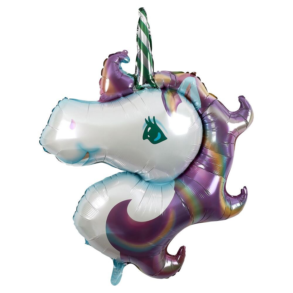 Blue unicorn fairy foil balloon H100cm