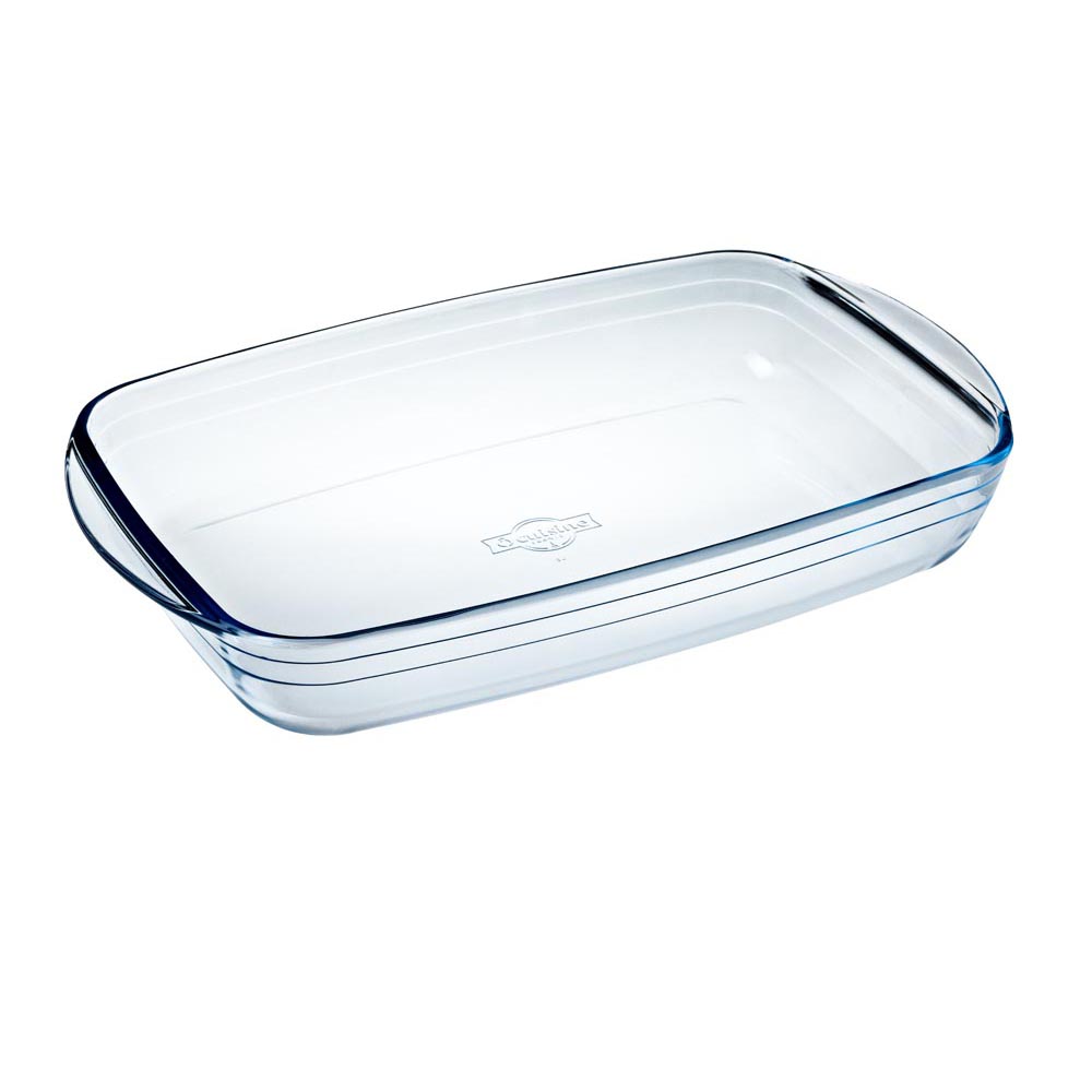 Rectangular glass baking dish