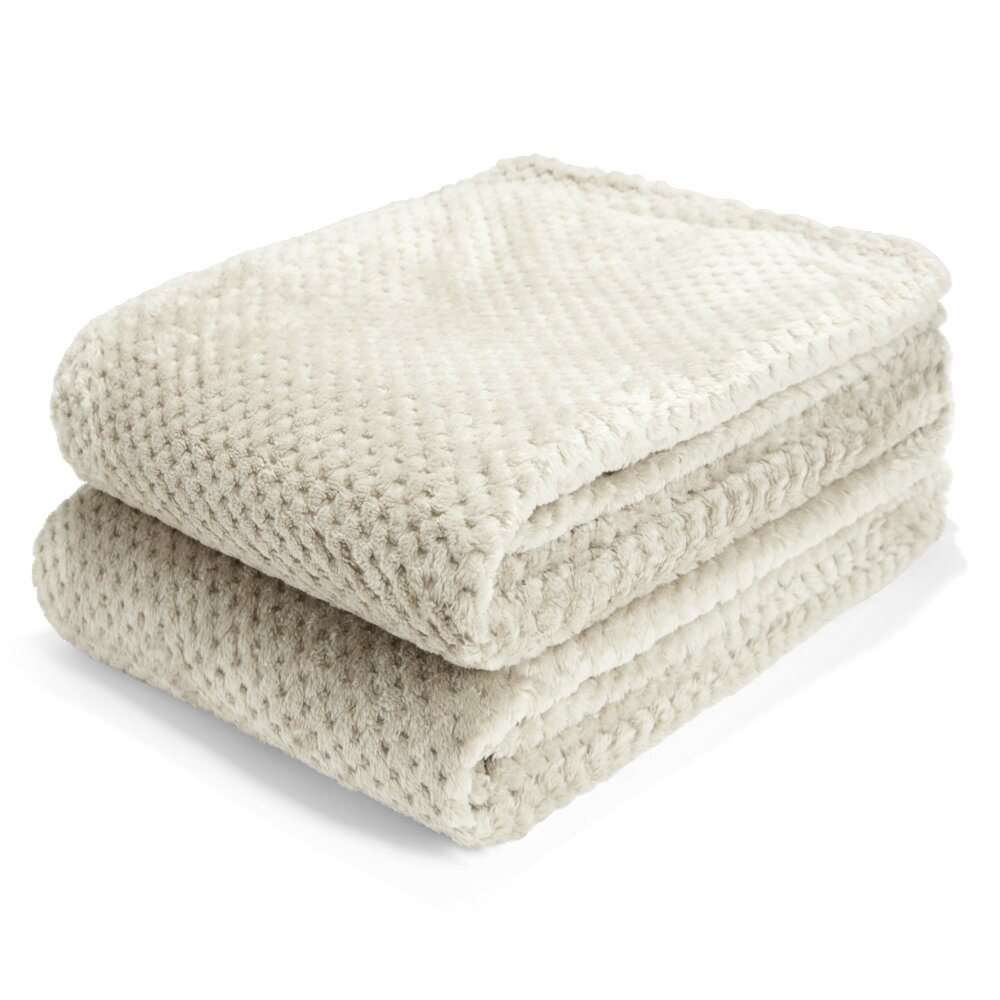 Flannel blanket 130x160cm polyester - 4 colors