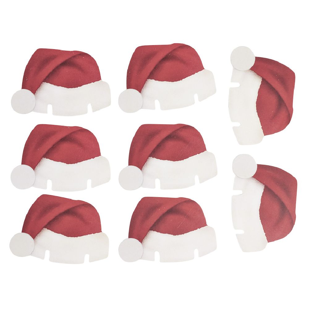 Christmas decoration hat for glass x8
