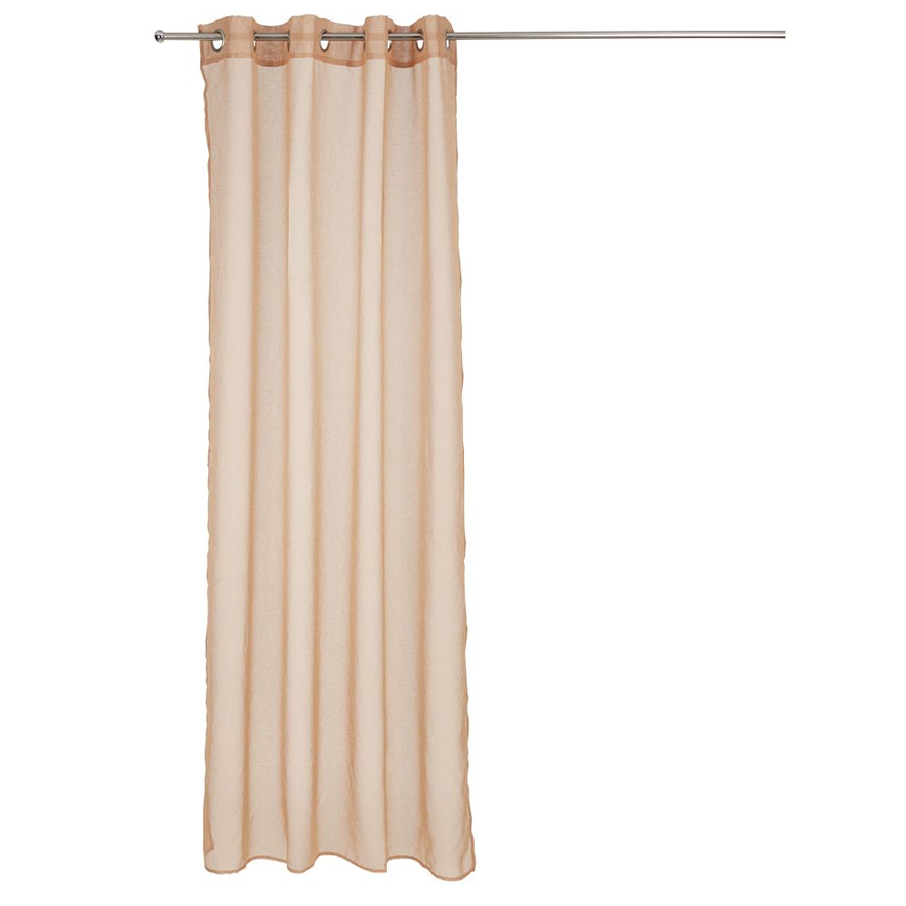 Plain orange eyelet curtain 100% polyester 140x240cm