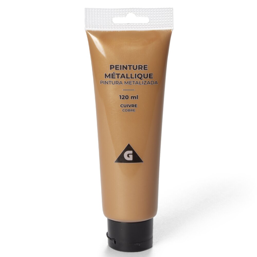 120ml Metallic Copper Orange Acrylic Paint Tube