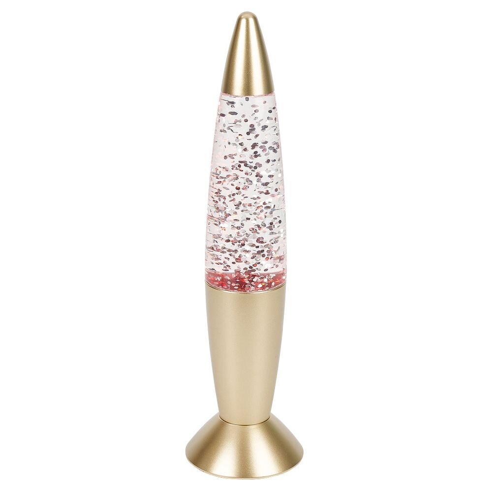 Color changing glitter lamp Ø9xH35cm silver