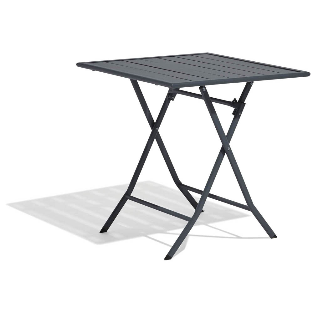 Glasgow 2-person square slatted folding garden table