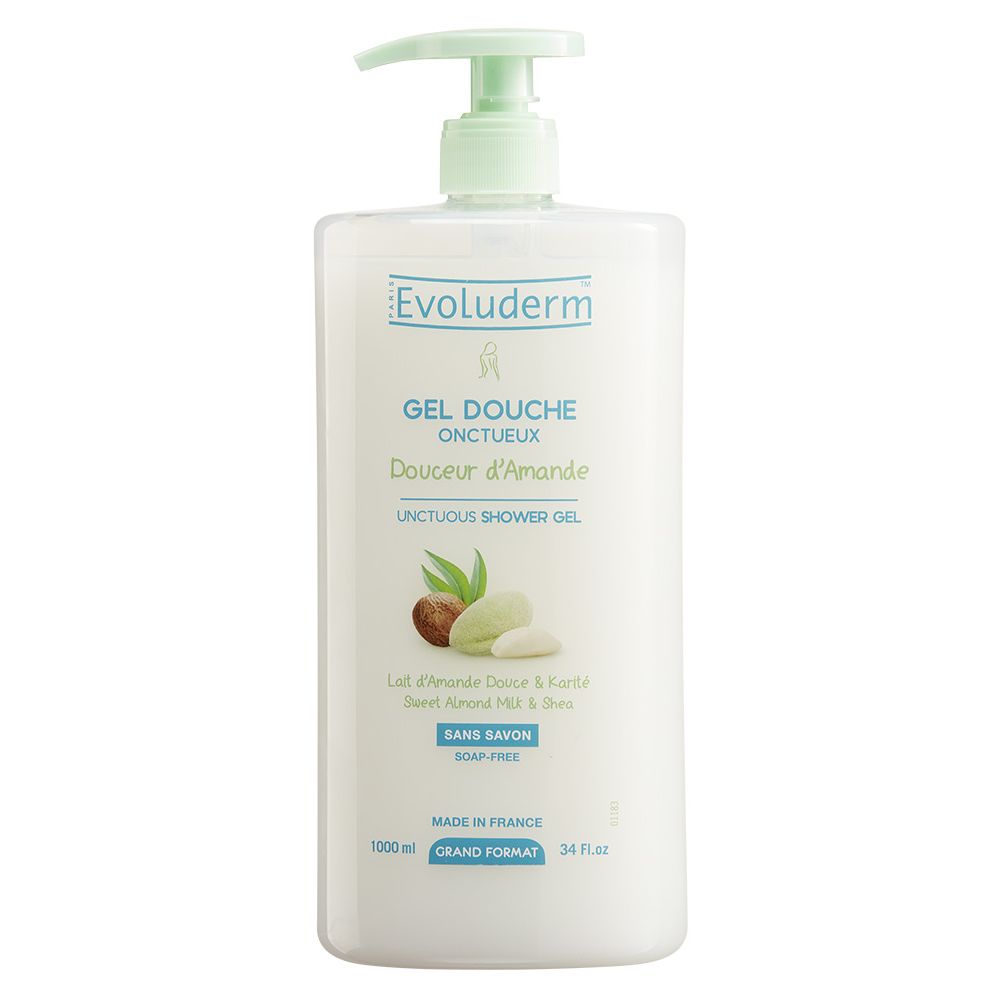 Evoluderm almond softness shower gel 1L