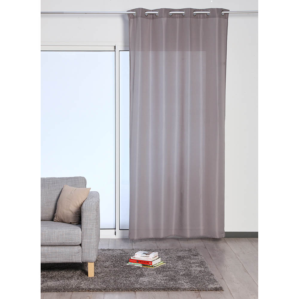 Anthracite gray 8-eyelet curtain