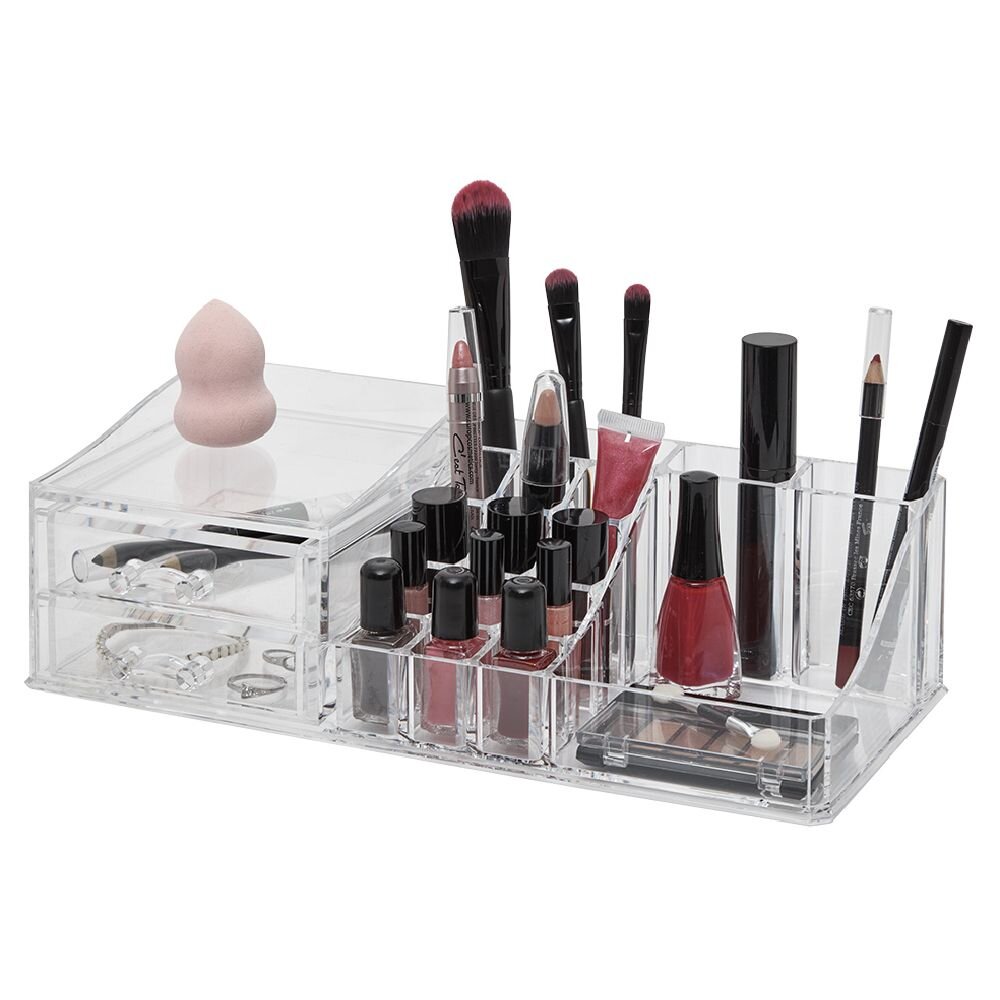 KUTI TRANSPARENT I GRIMIT ME 2 NIVELE NA  PVC L30.5CM