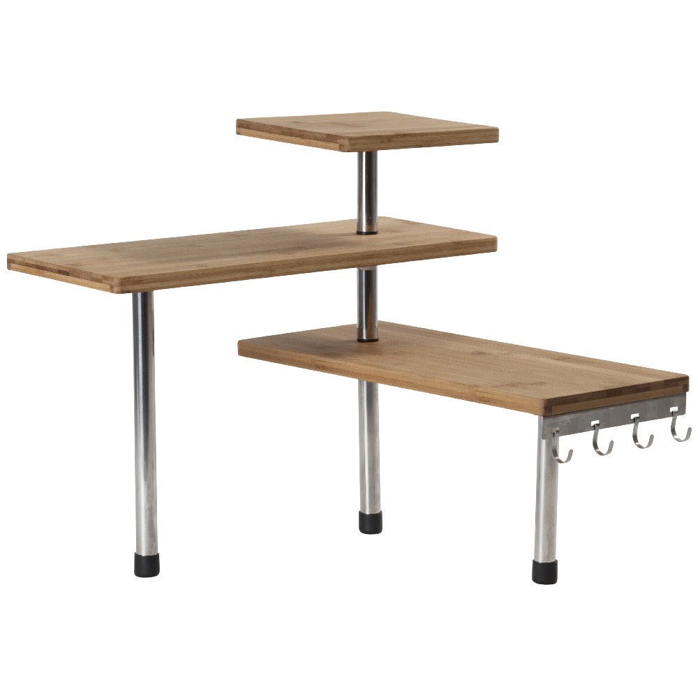 Modular bamboo corner shelf