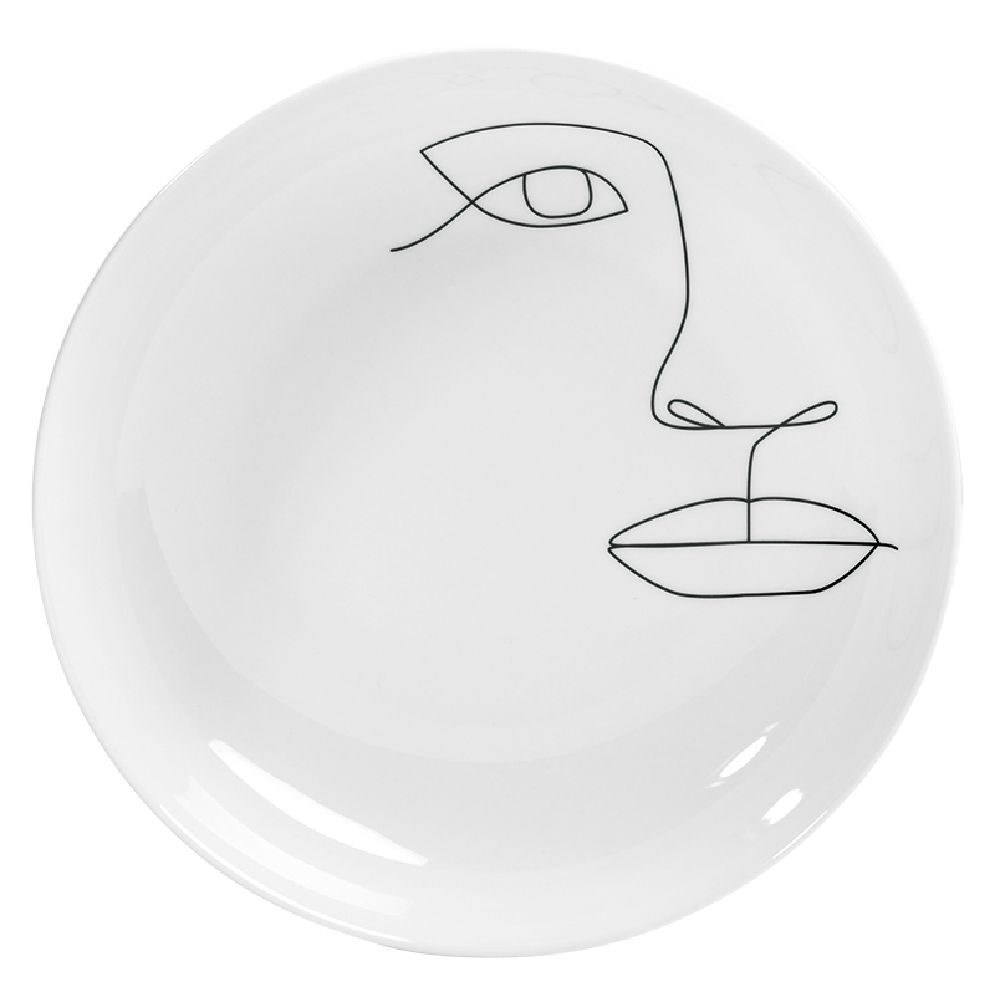 White porcelain soup plate