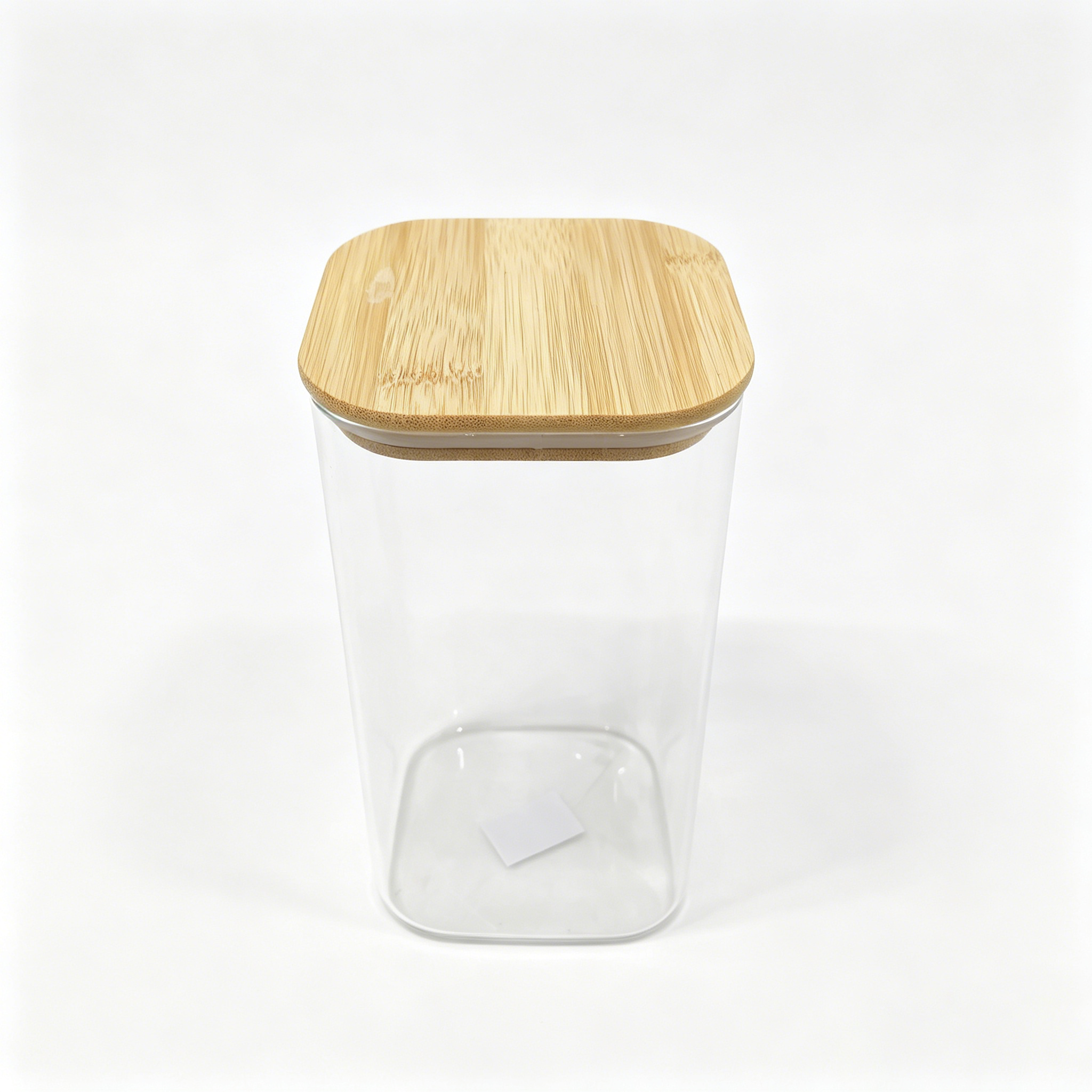 KAVANOZ QELQI NE FORME KATRORE 10X20 ME KAPAK BAMBOO 1300ML