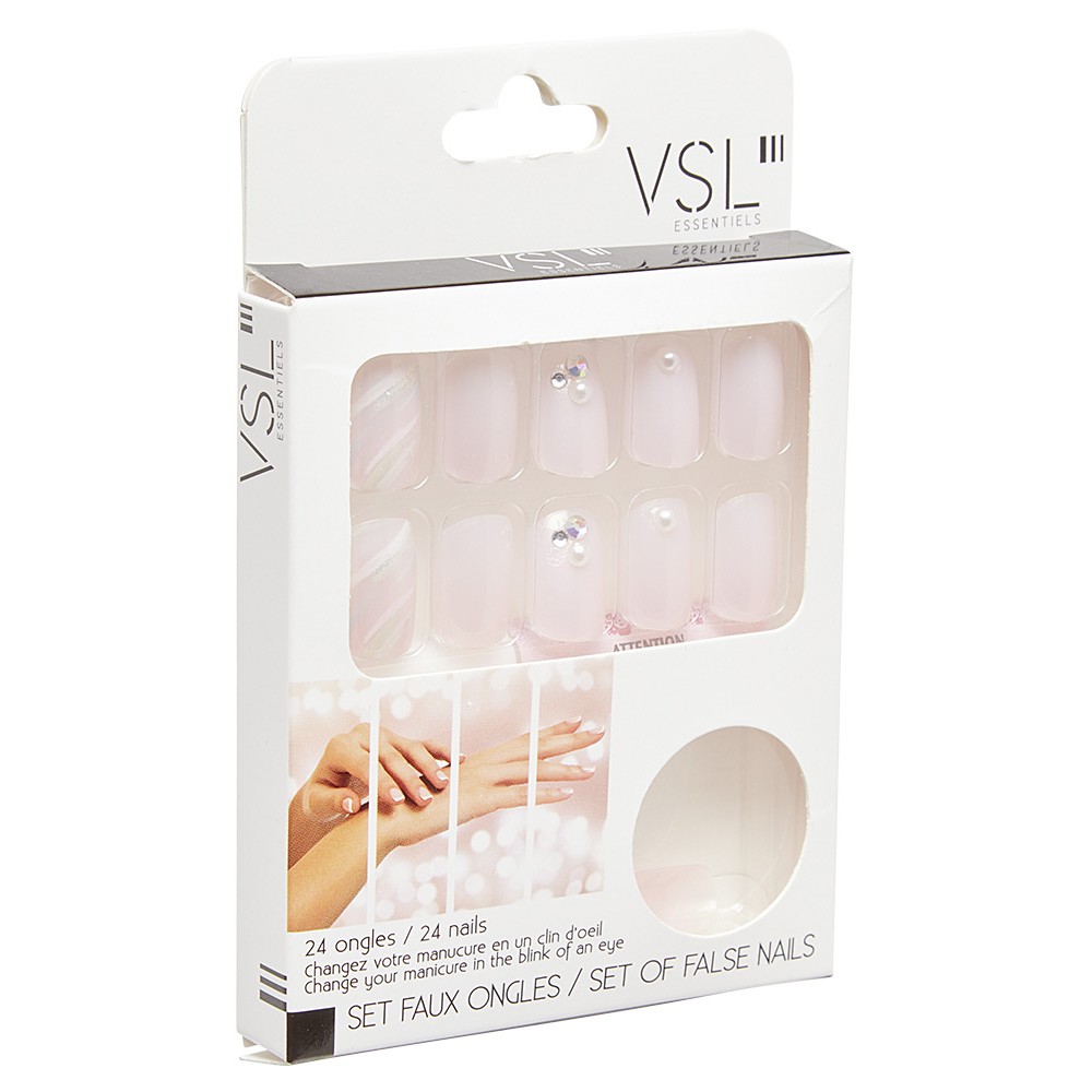 Diamond false nails x24