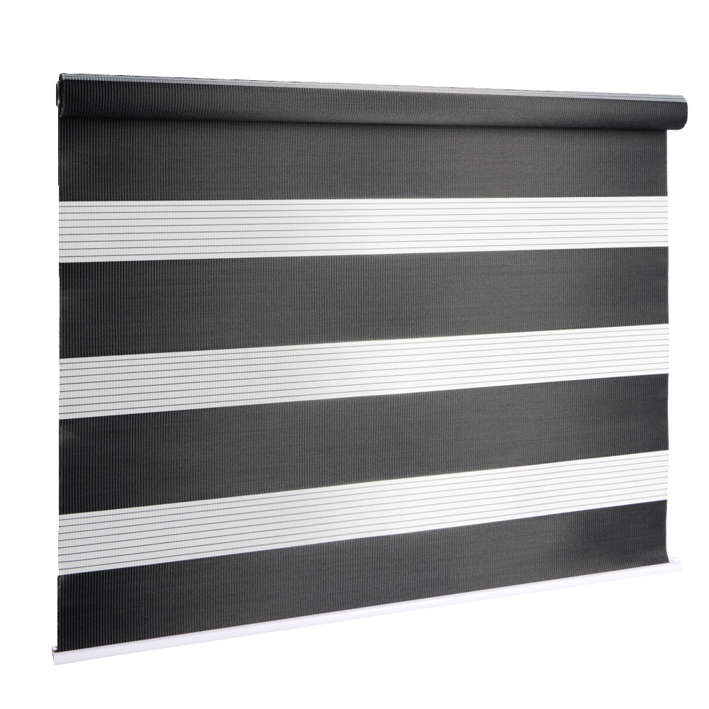 Roller blind with or without drilling day night black 65x160cm