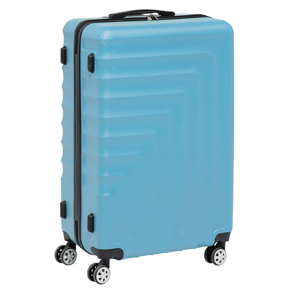 Blue hard-shell cabin suitcase Large model 51x28xH77cm 91L