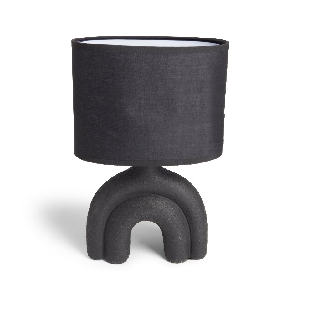 Black ceramic bridge lamp 20x10xH30.5cm