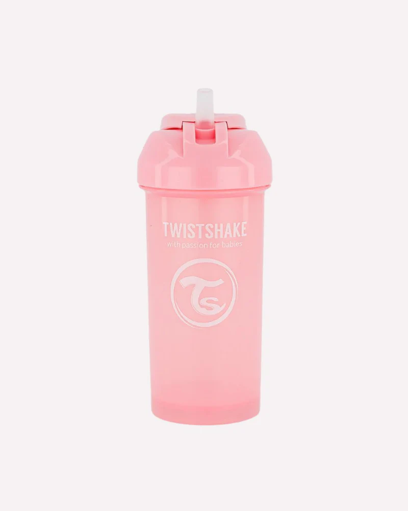 Twistshake Straw Cup 360ml 6+m Pastel Pink 1/48