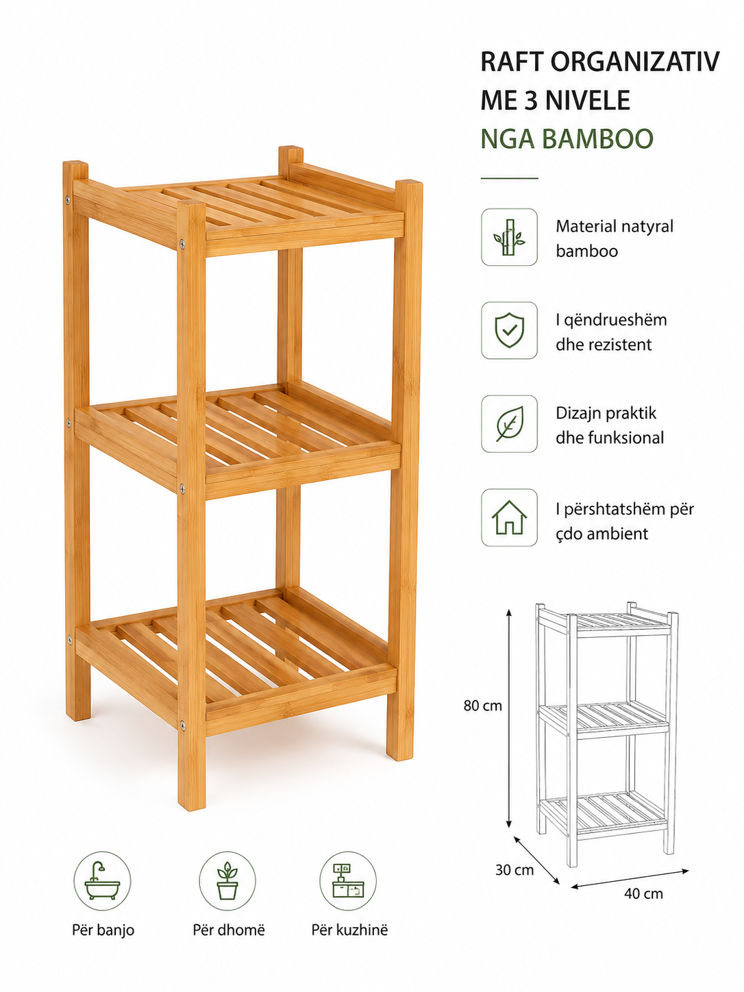 Raft organizativ me 3 nivele
