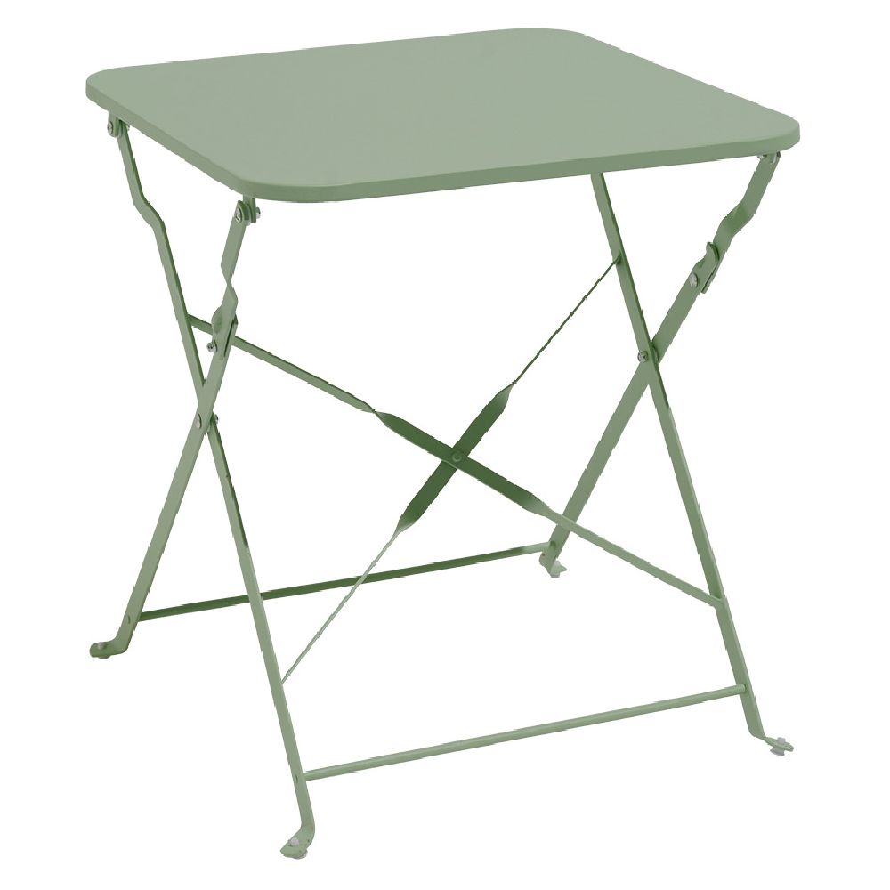 Boston folding garden coffee table, green metal
