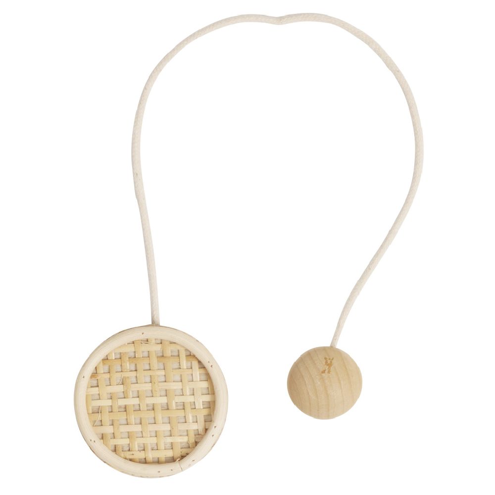 Beige cane magnetic tieback