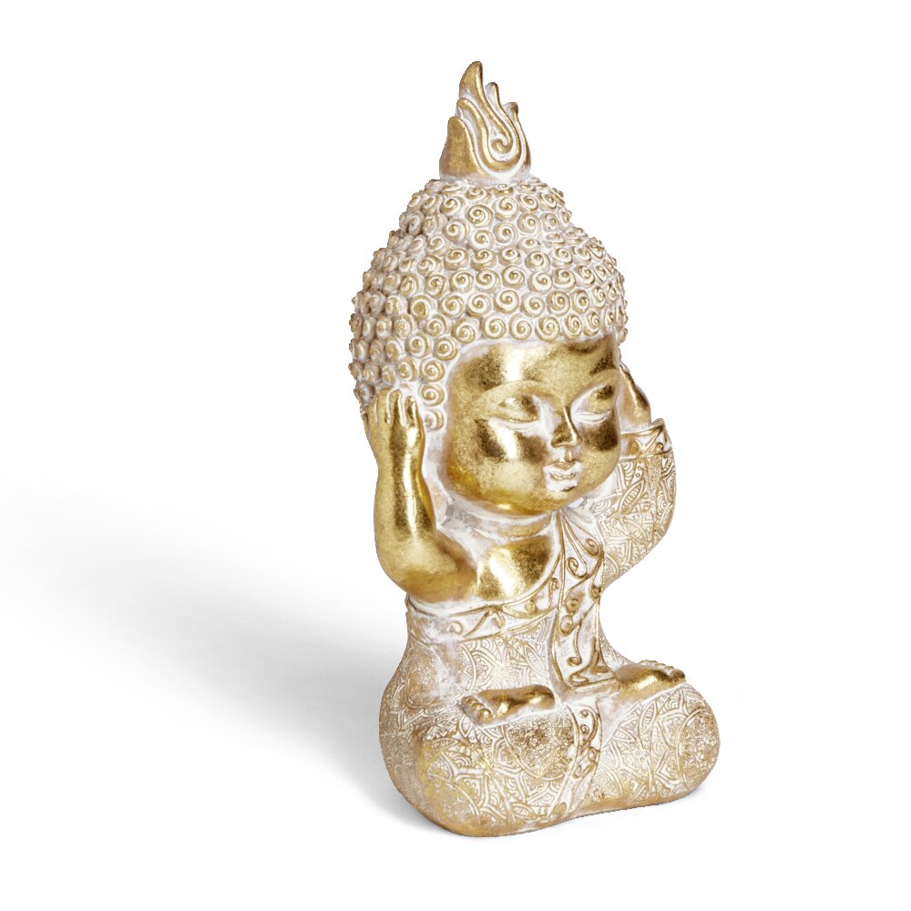 FIGURE DEKORATIVE BUDDHA H19CM  NGA PVC