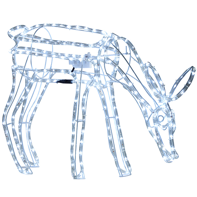 3D Animated White Flashing Light Up Reindeer