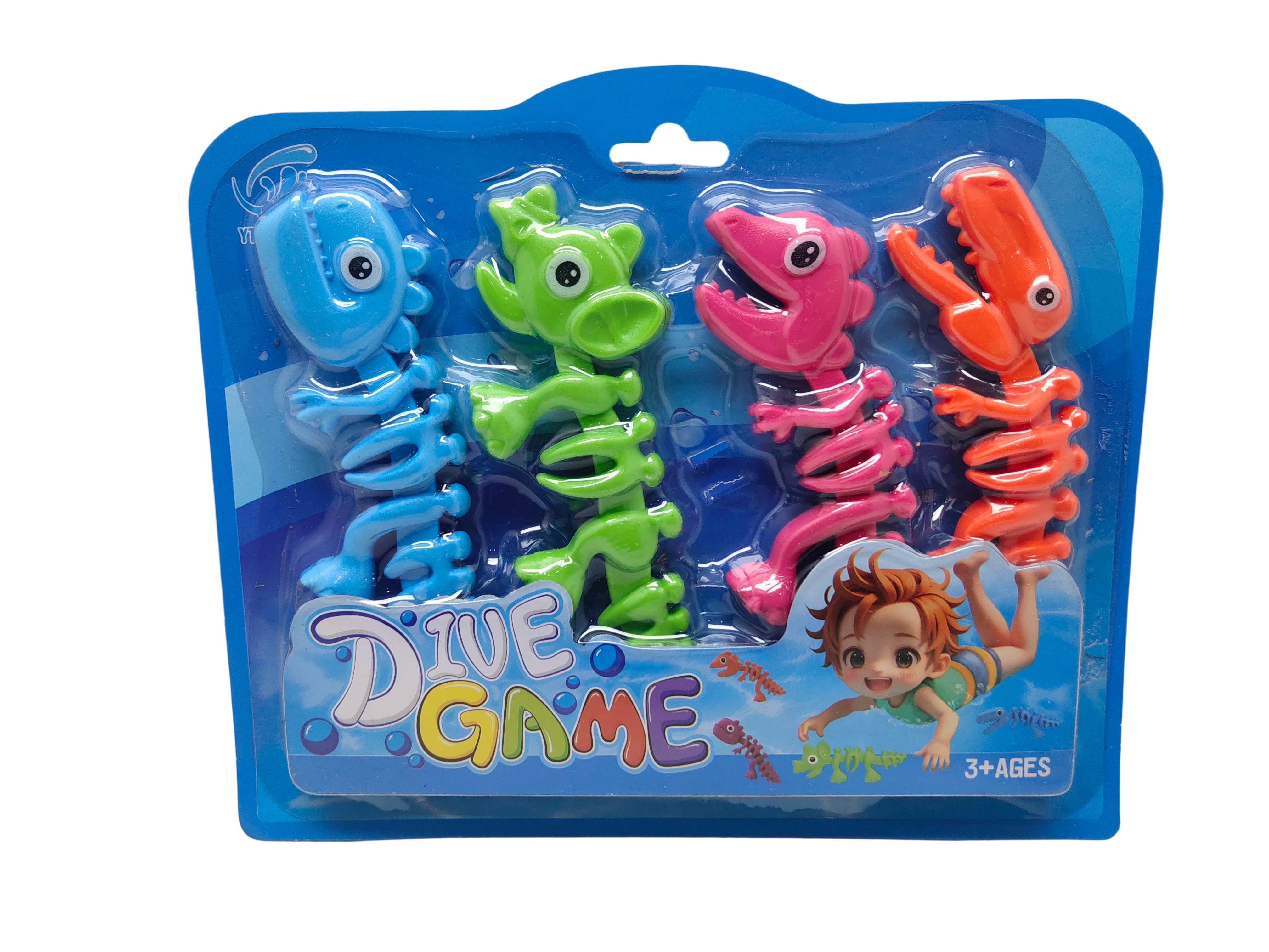 Set lodër për zhytje në formë dinosauri x4