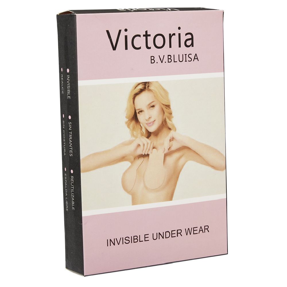 Beige silicone adhesive bra Size S