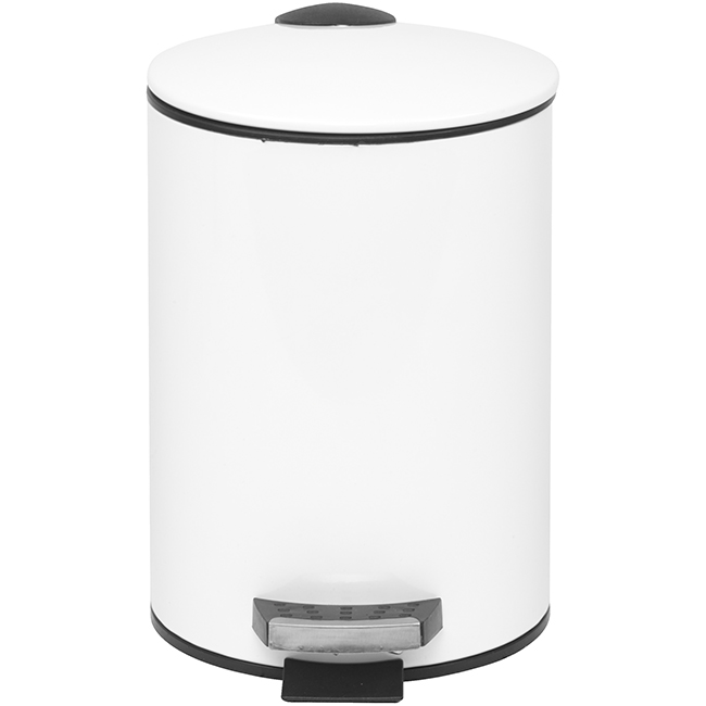 3 L white bathroom bin