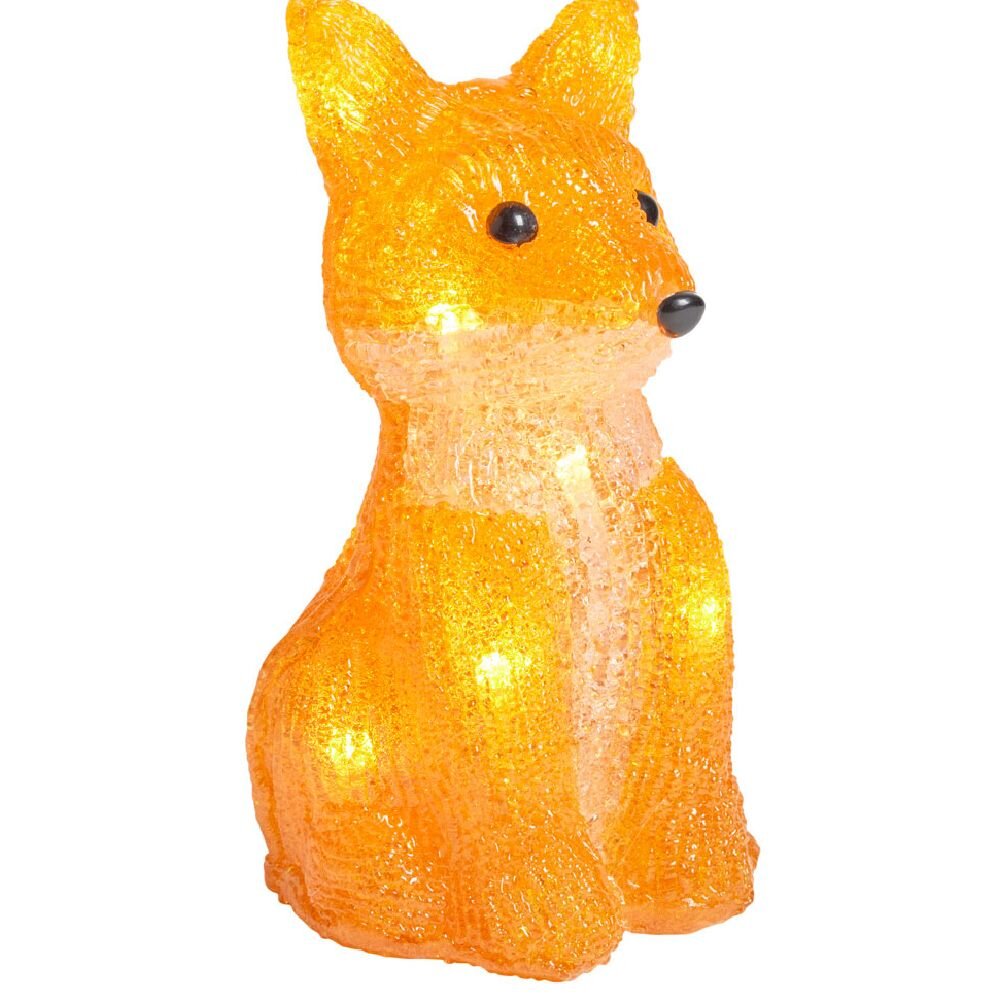 Acrylic light fox 12 warm white LEDs H18.5cm