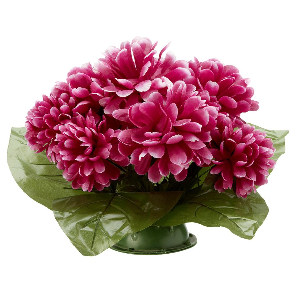 Artificial chrysanthemum cushion 15 heads purple