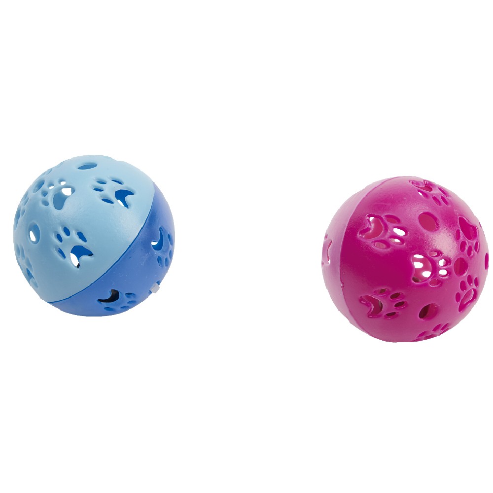 Cat toy ball with holes x2