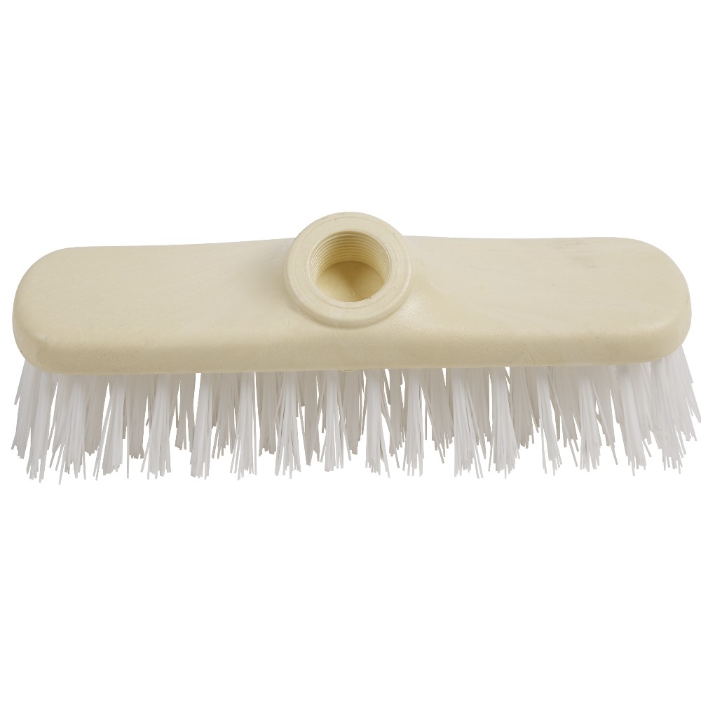 Beige and white brush broom head