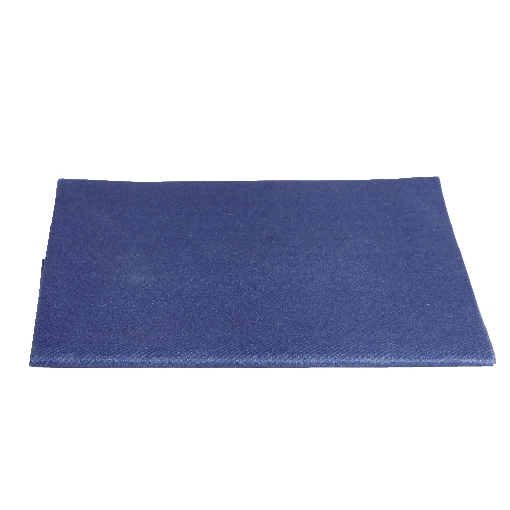 Pack of 12 blue non-woven napkins 20x20cm
