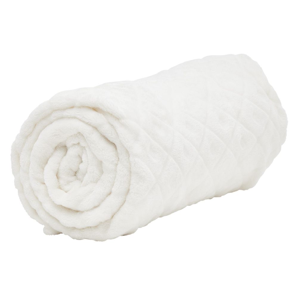 Flannel blanket 130x160cm white