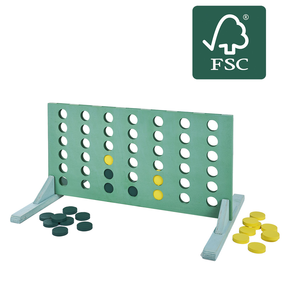 Four in a Row XL wooden game