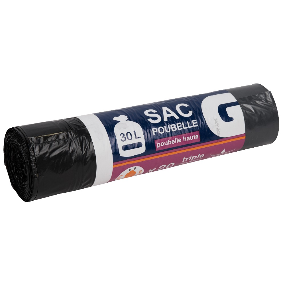High drawstring garbage bag 30L x20