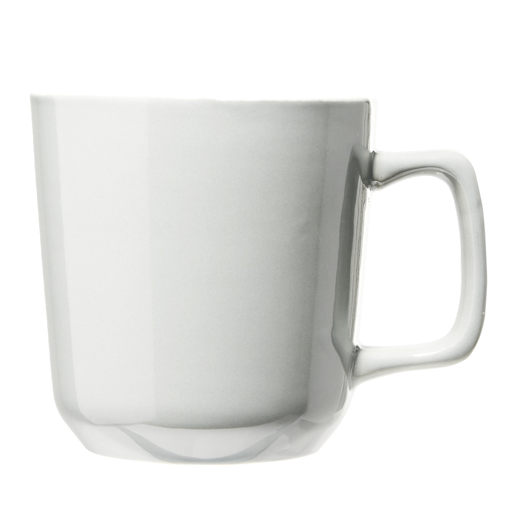 Grey square stoneware mug with handle Ø9.4xH10cm 420ml