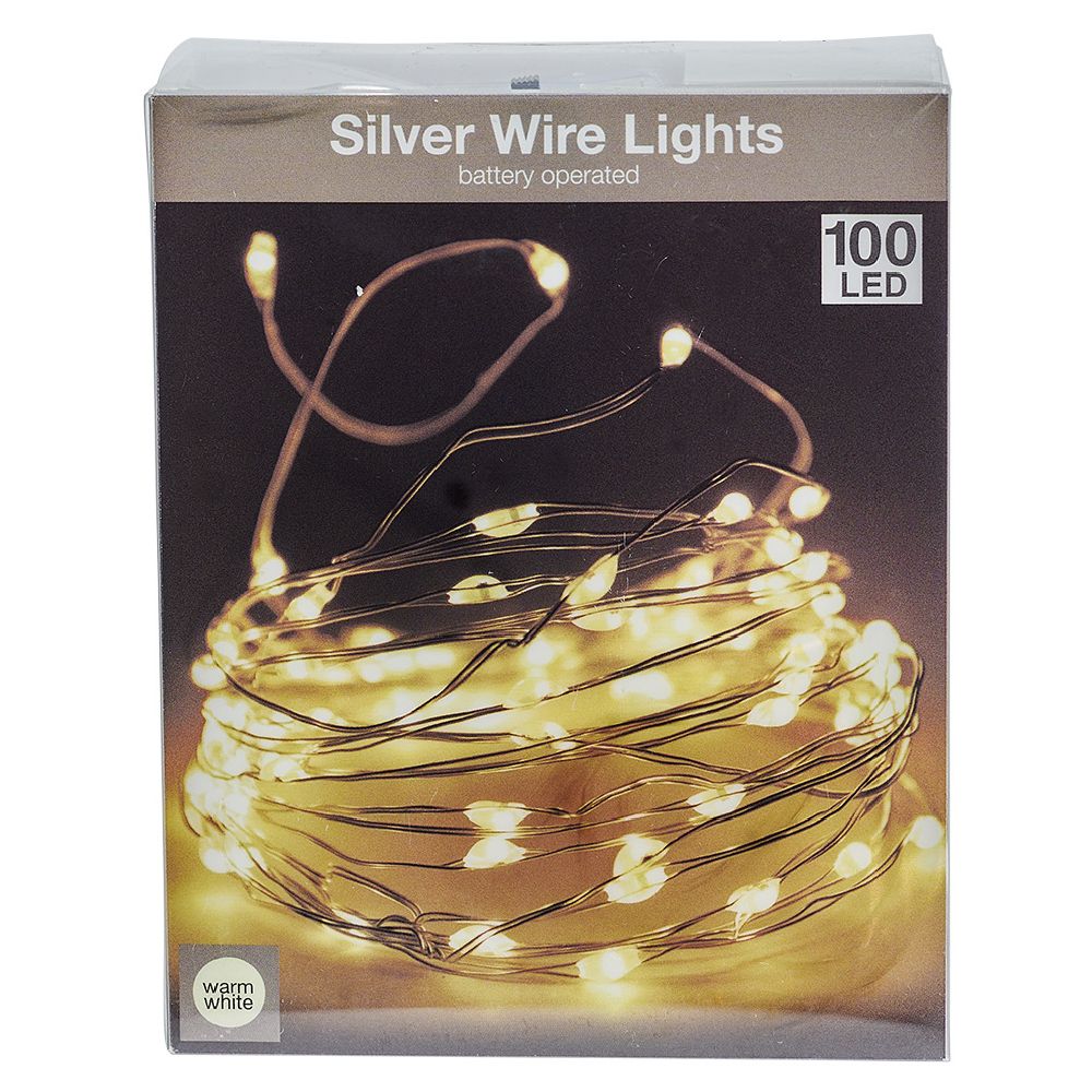 Copper wire electric garland 100microLED 5m warm white lighting