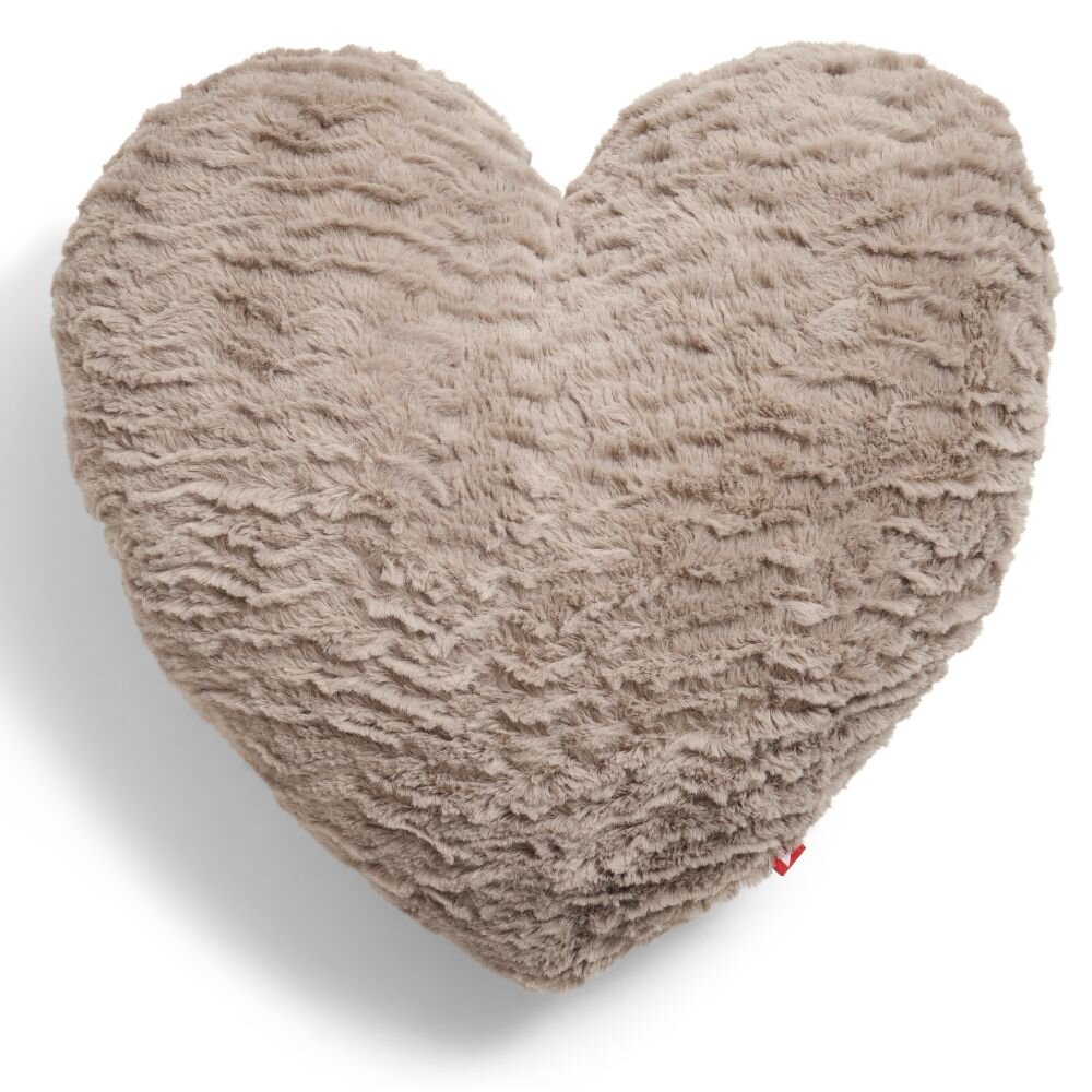 Brown heart cushion 40x40cm