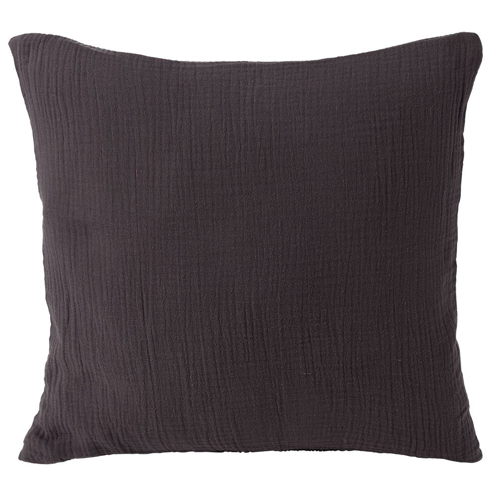 Cushion cover 40x40cm gray cotton gauze