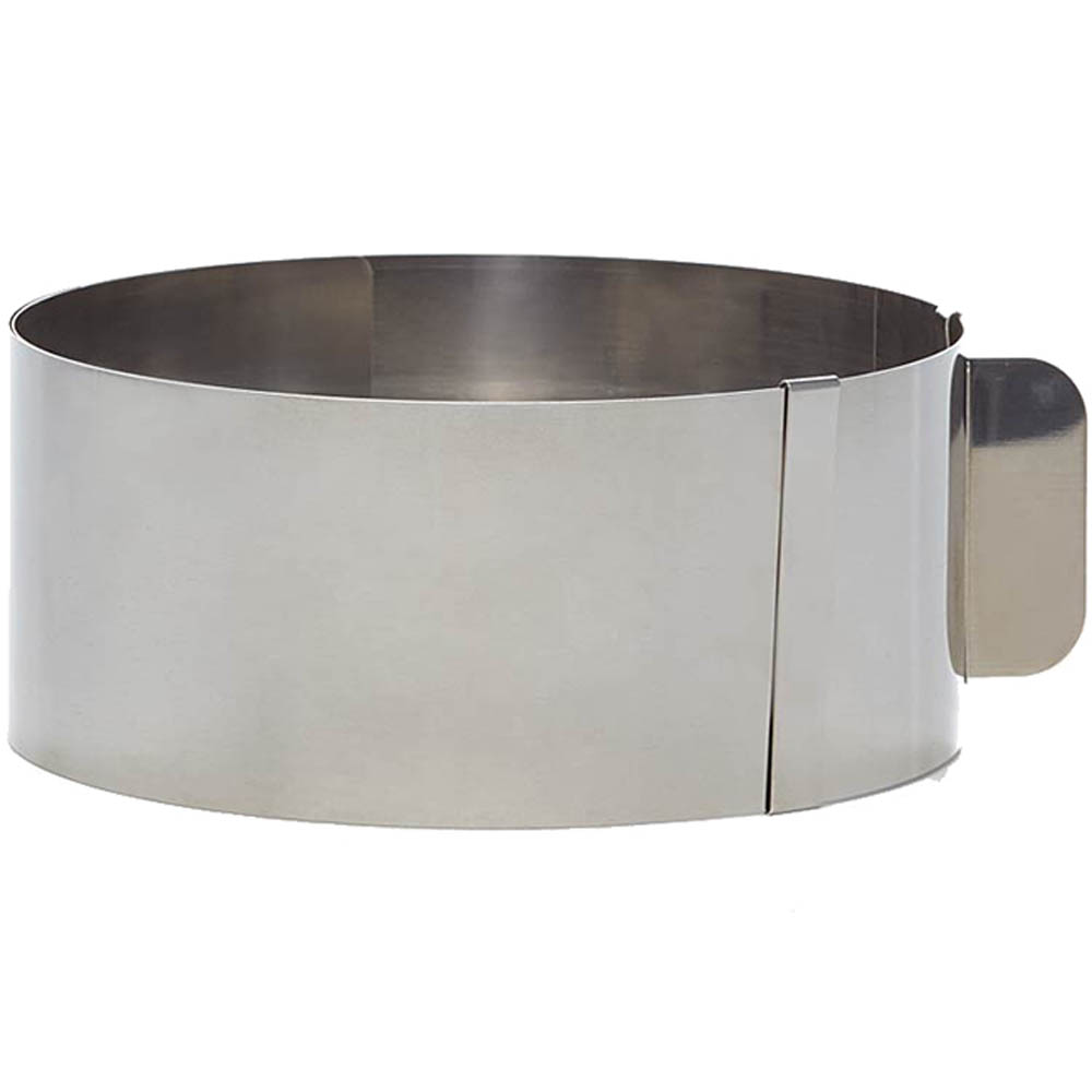 Expandable stainless steel pastry ring
