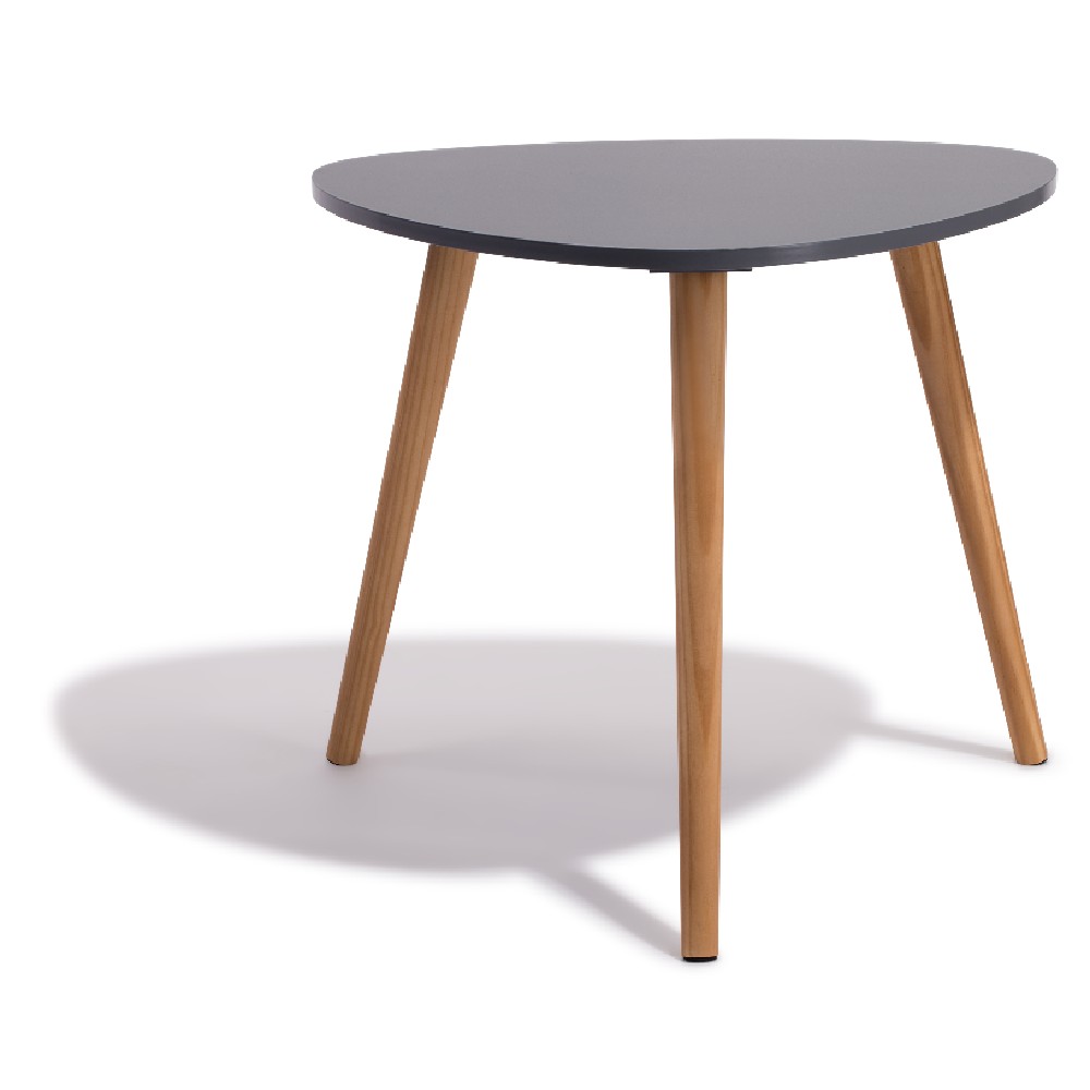 TAVOLINA FUNDORE JOSEPH KËMBËT E PISHËS TË LLAKUARA GRI ANTRACIT Ø48 X H42 CM