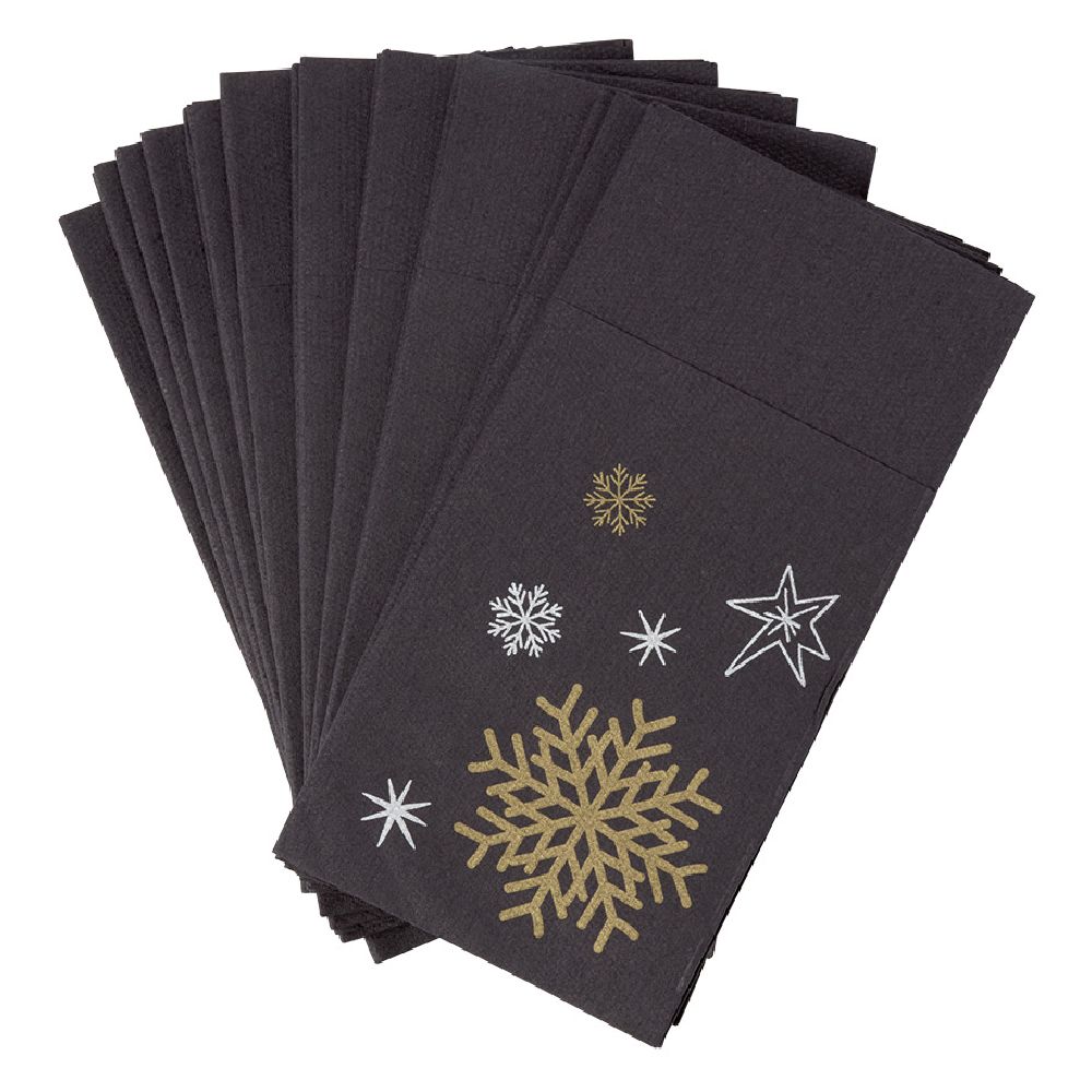 Kangaroo paper napkins with snowflake pattern x20