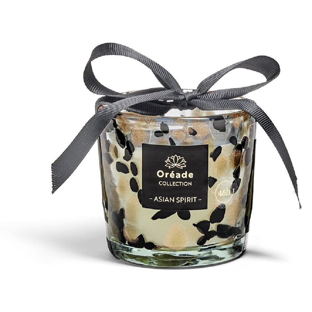 Asian Spirit blown glass candle 46h Ø10xH10cm bronze