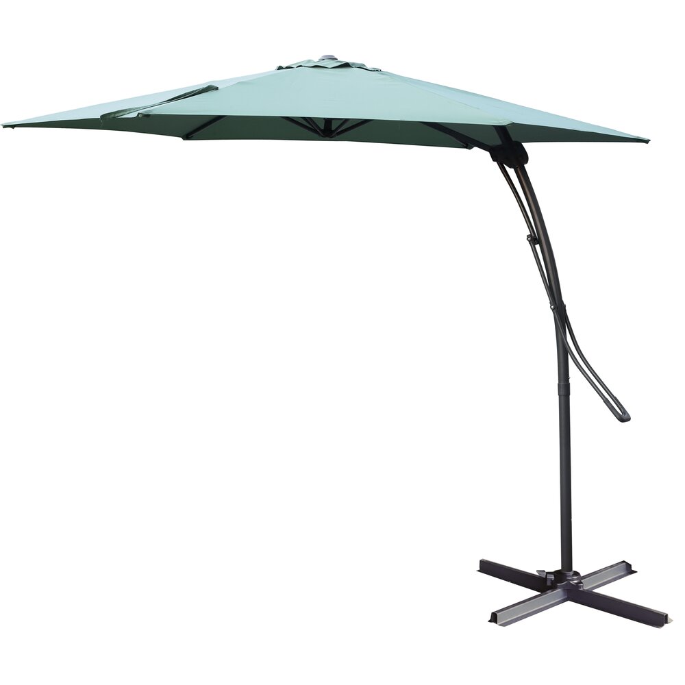 Malaga offset parasol Ø345xH245cm green