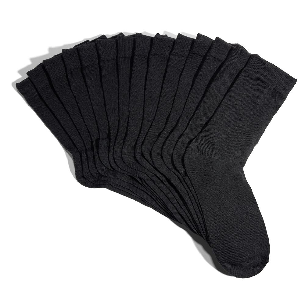 Pack of 7 pairs of long cotton and polyester socks - 3 colors