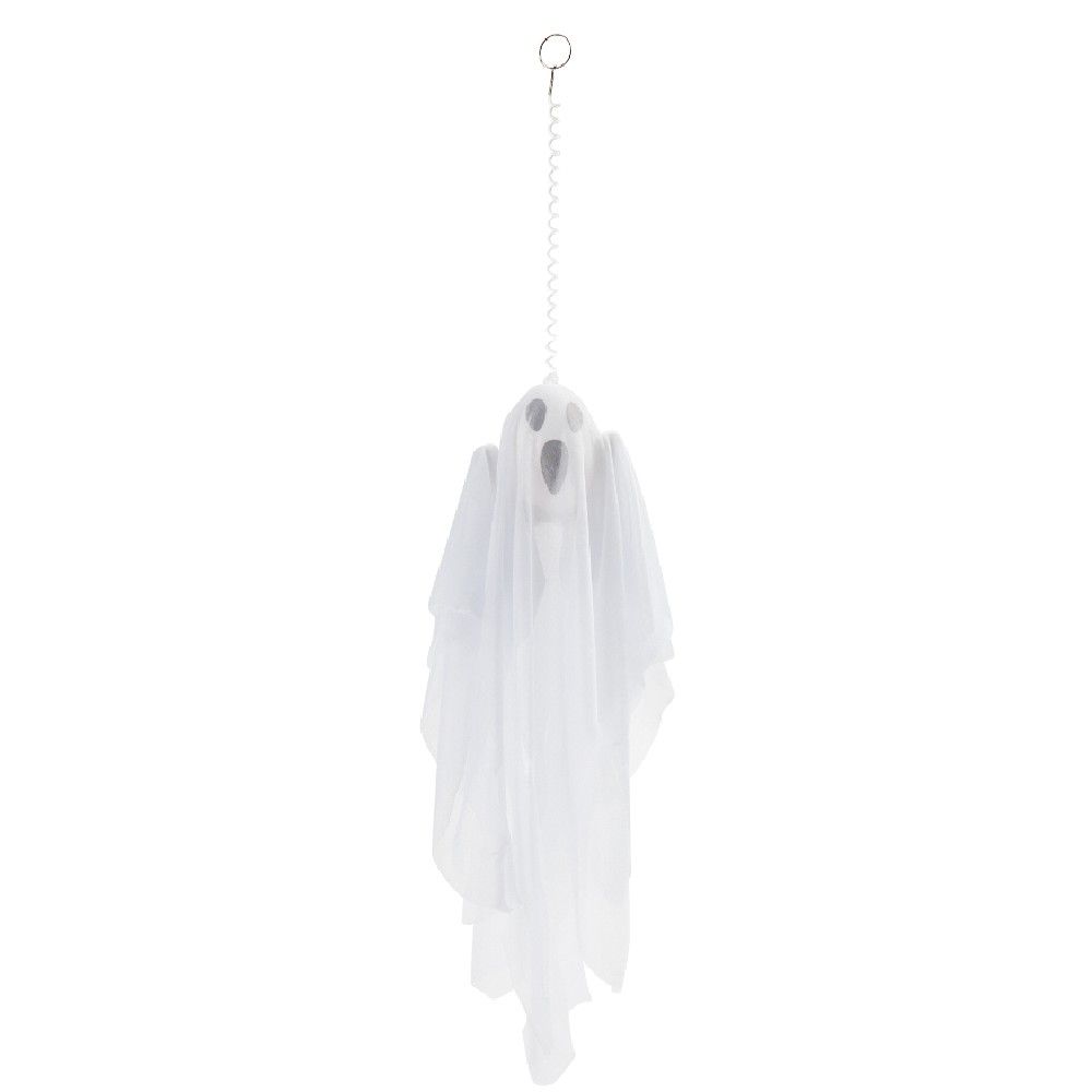 Neon hanging ghost Halloween decoration H40 cm | 476612